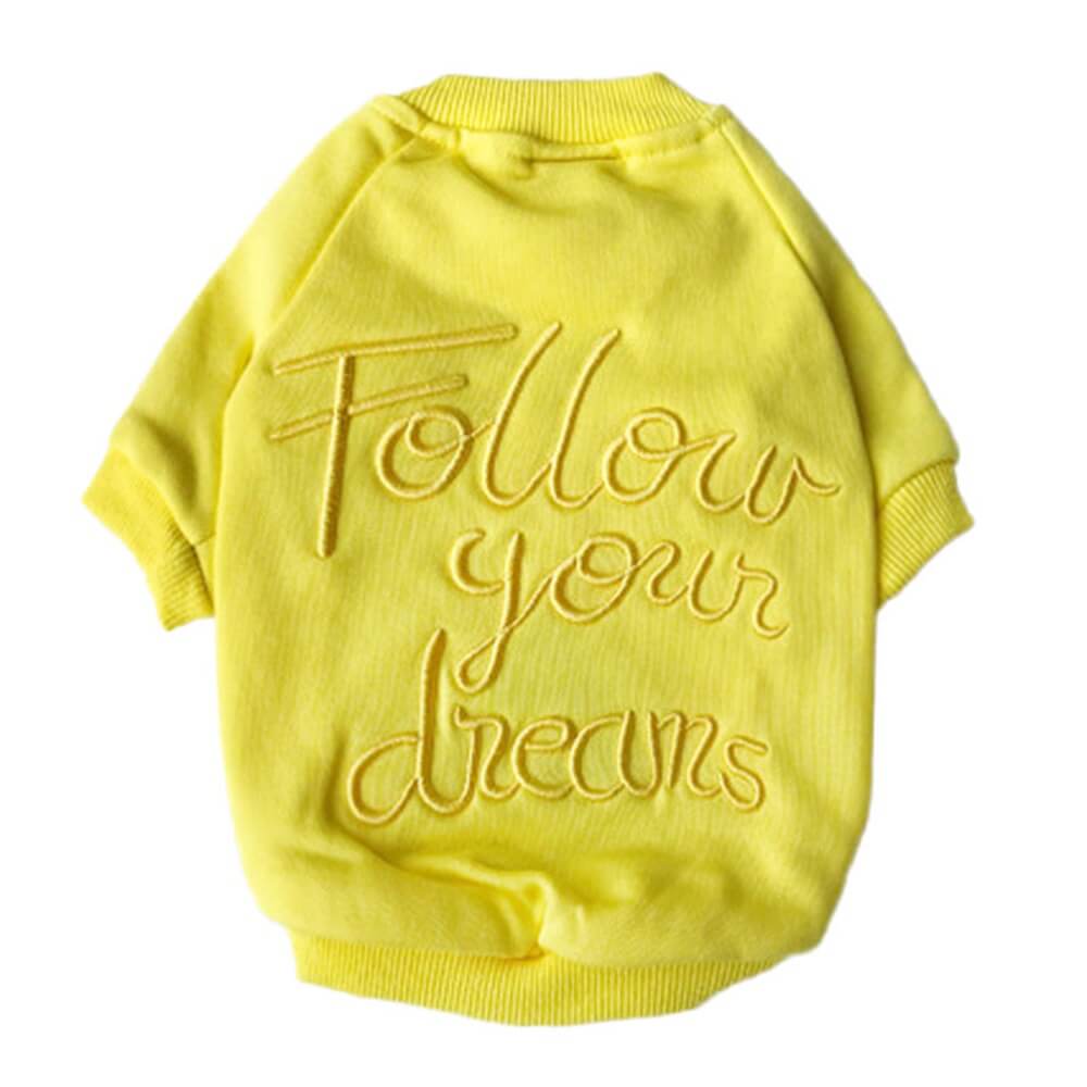 Sudaderas a juego "Follow Your Dreams" para perro y dueño: conjunto dúo acogedor y elegante