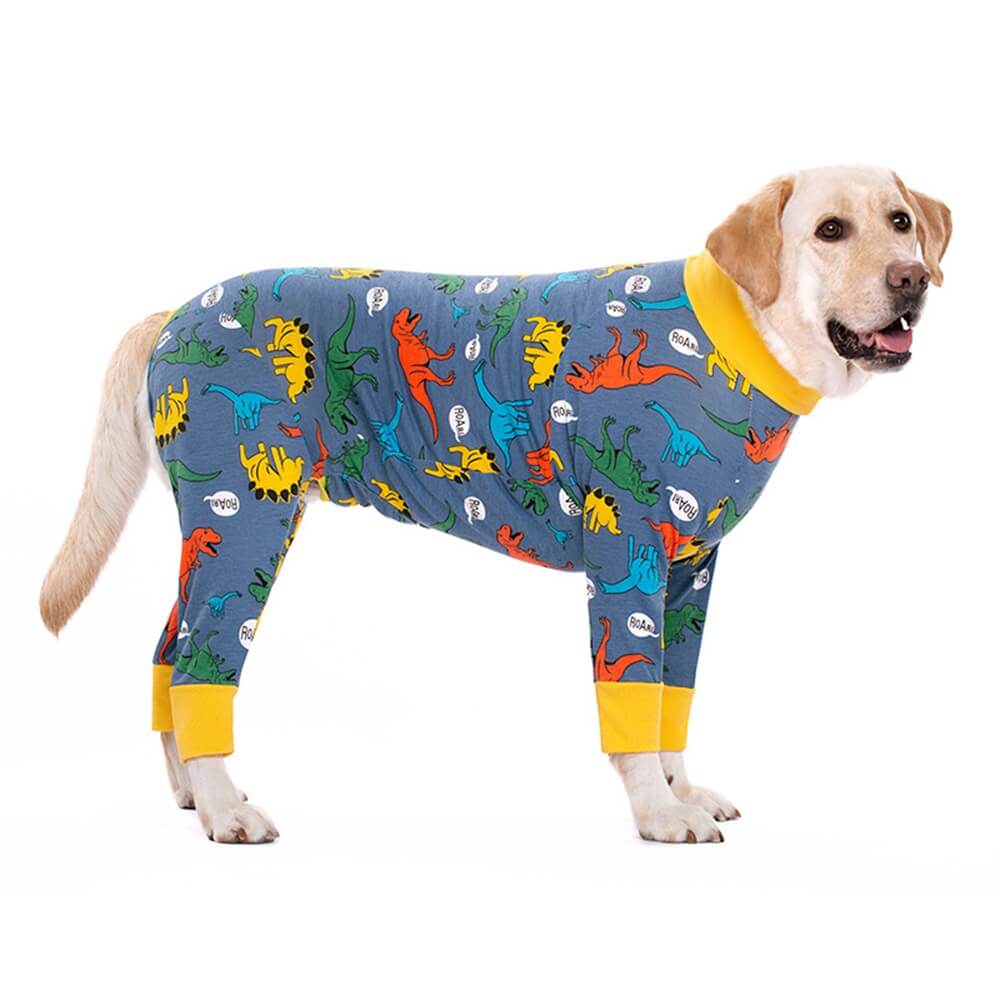 Large Dog Clothes: Thin Four-leg Full Belly Cover Four-legged Pajamas