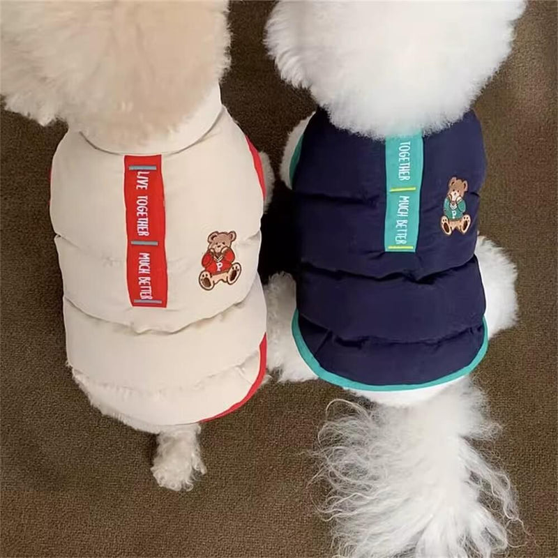 Teddy Bear Puffer Dog Jacket Warm and Stylish Winter Wear for Small
