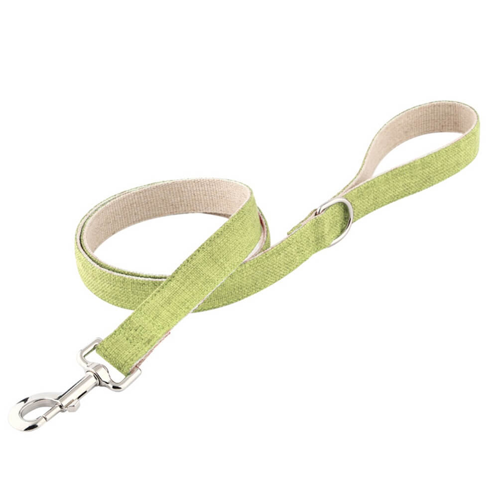 Pure Linen Dog Leash and Collar - Breathable and Durable