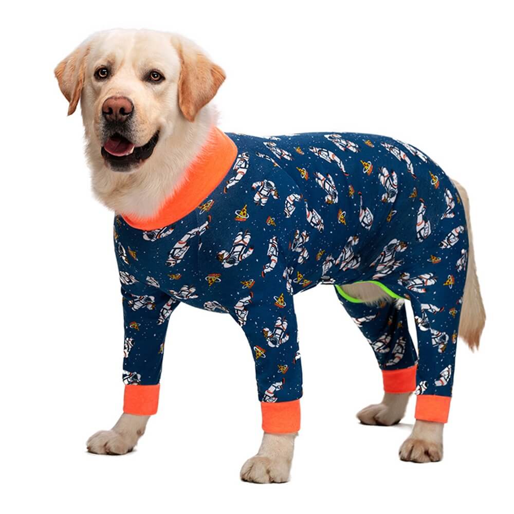 Large Dog Clothes: Thin Four-leg Full Belly Cover Four-legged Pajamas