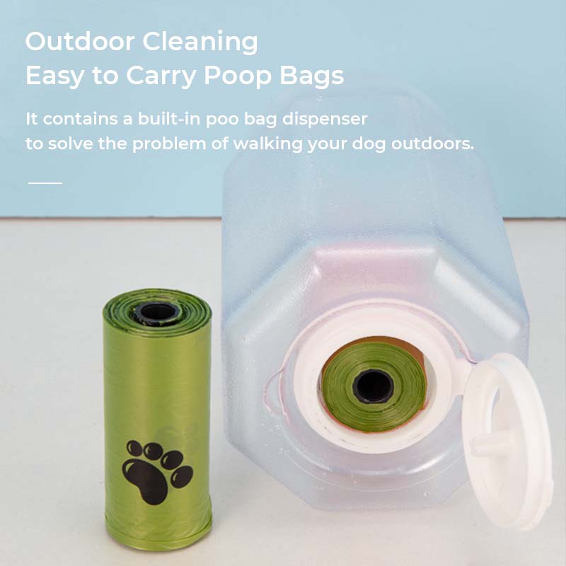 Bouteille d'eau portable multifonctionnelle 3 en 1 pour promener un chien