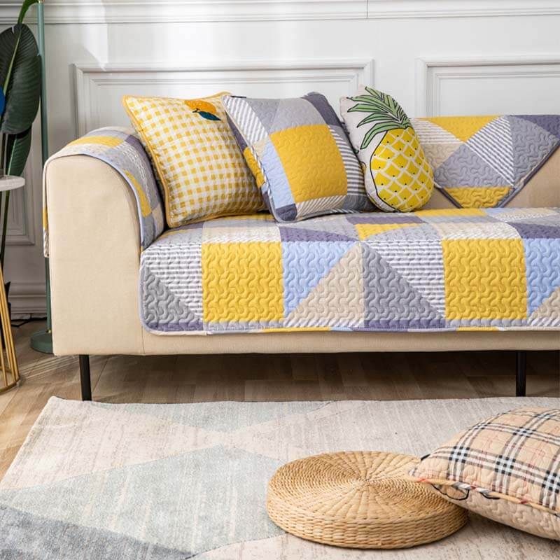 Artistic Geometric Pattern Washable Couch Cover