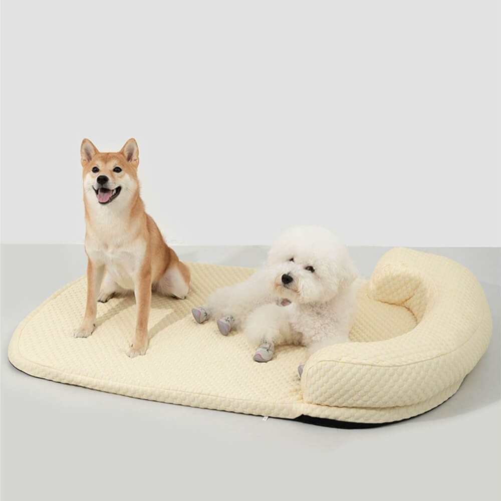 Cama de almohada para perros con soporte para el cuello transpirable y refrescante