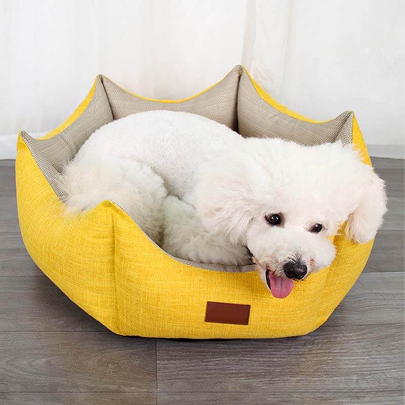 Cama para mascotas con forma de corona Cama acogedora para perros y gatos