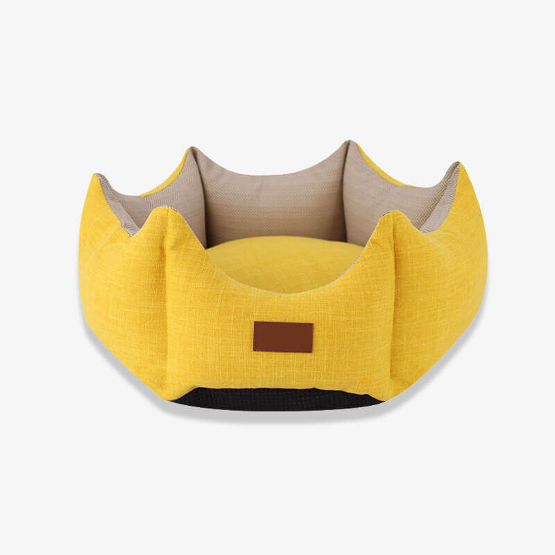 Cama para mascotas con forma de corona Cama acogedora para perros y gatos