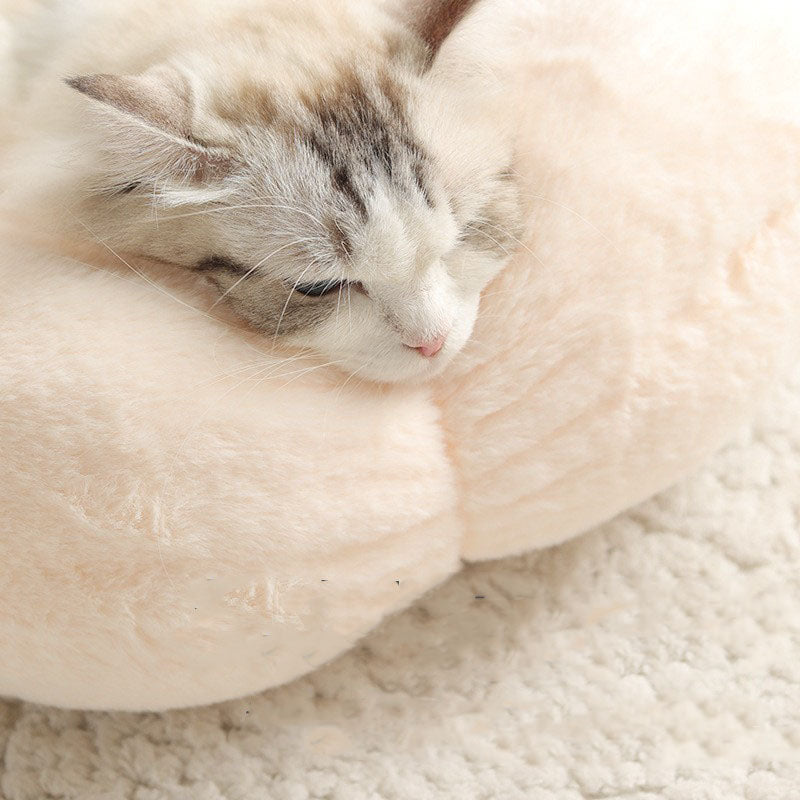 Deep Sleeping Flower Shape Cat Bed