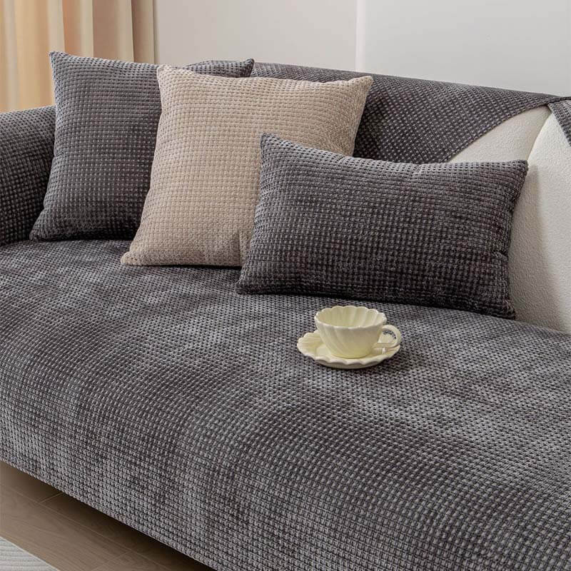 Housse de protection pour meubles en tissu Chenille gaufré délicat, housse de canapé