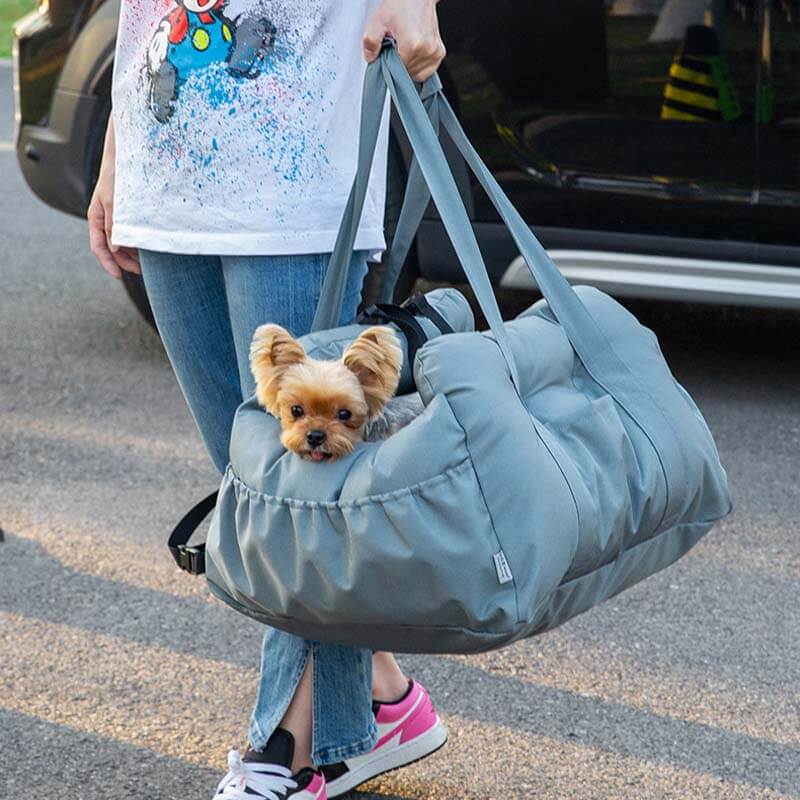 Sac de transport pour animaux de compagnie, sac de styliste étanche à la mode, siège de sécurité pour chien, lit de voiture