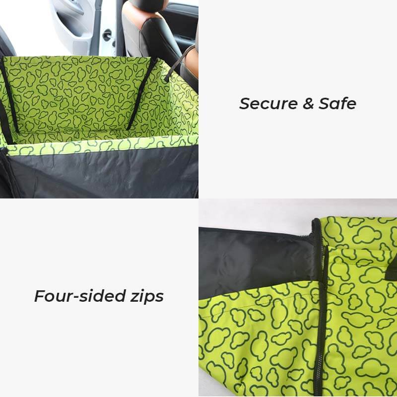 Funda para asiento de coche para perros impermeable, gruesa y plegable