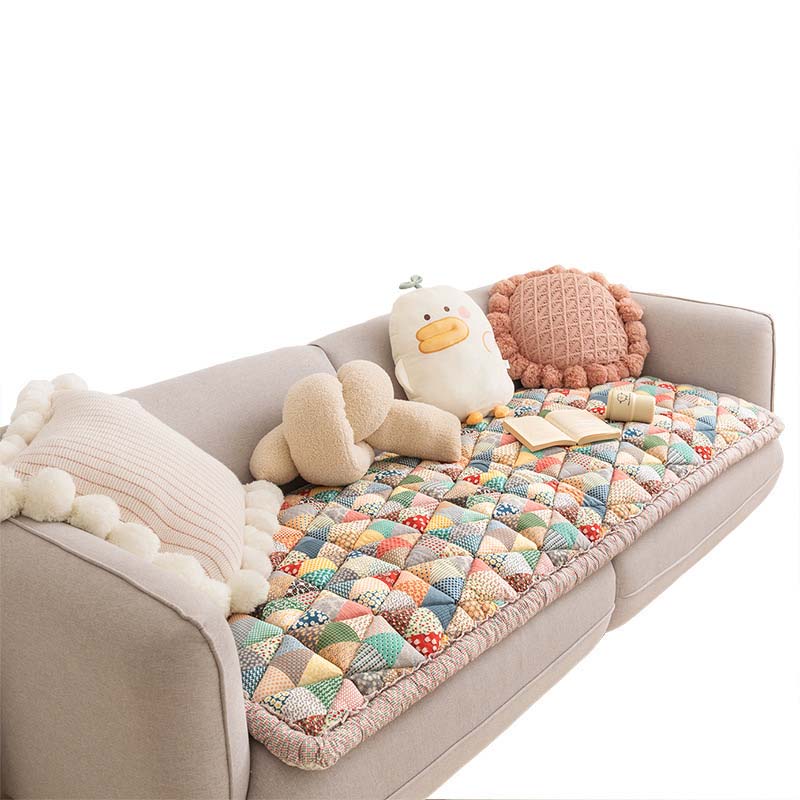 <tc>Funda protectora de sofá, Tapete de sofa de algodón con estilo de jardín</tc>