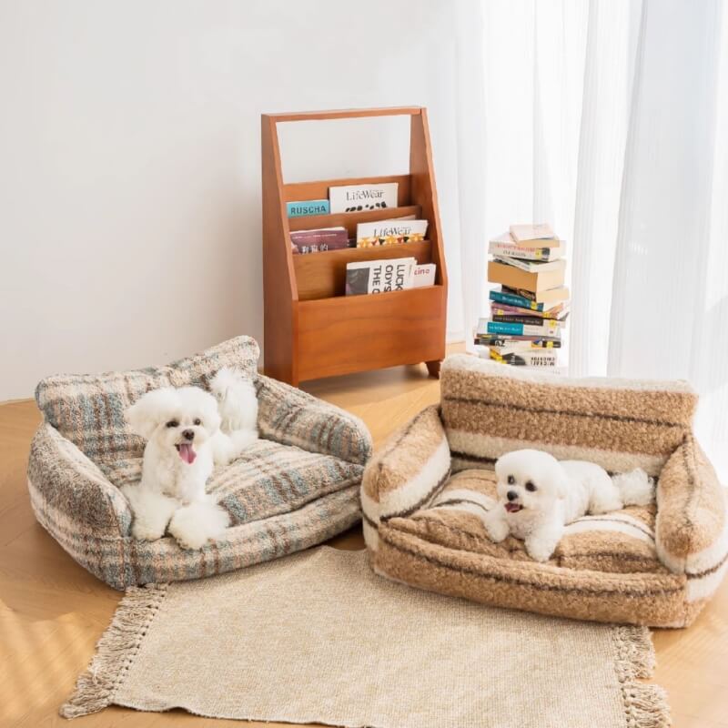 Canapé-lit confortable en peluche pour chien et chat Lazy Holiday