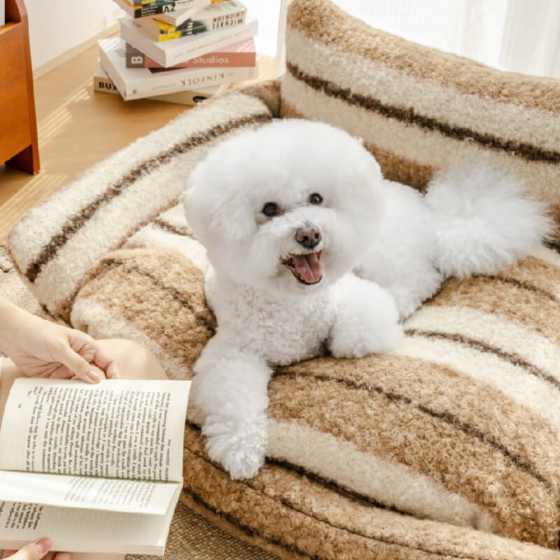 Canapé-lit confortable en peluche pour chien et chat Lazy Holiday