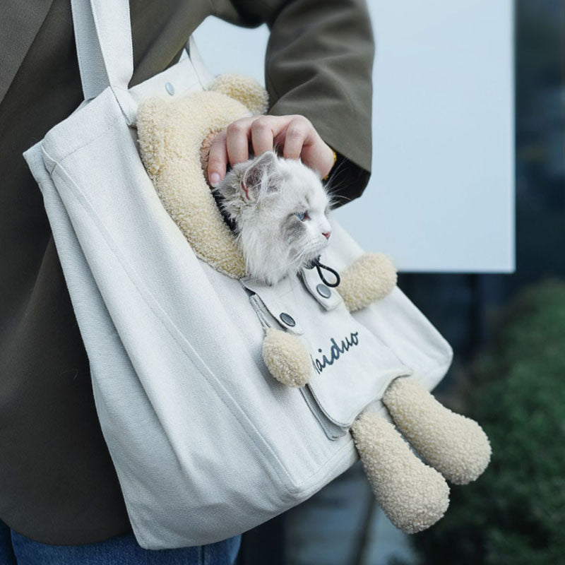 Bolsa de transporte para mascotas de diseño de viaje transpirable portátil