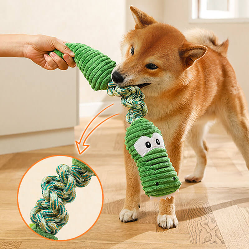 Rope Squeaky Dog Interactive Toy - Animal Series