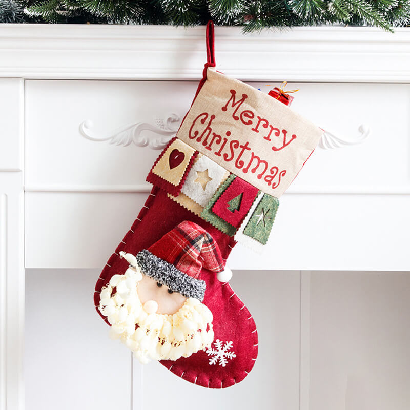 Sophisticated Large Christmas Stocking Gift Bag