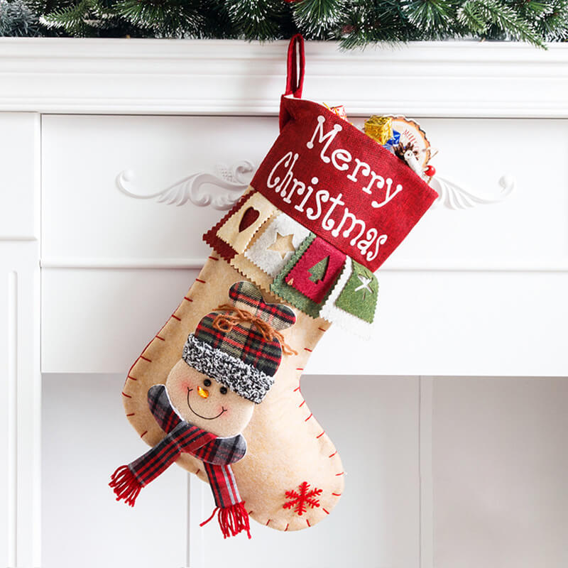 Sophisticated Large Christmas Stocking Gift Bag