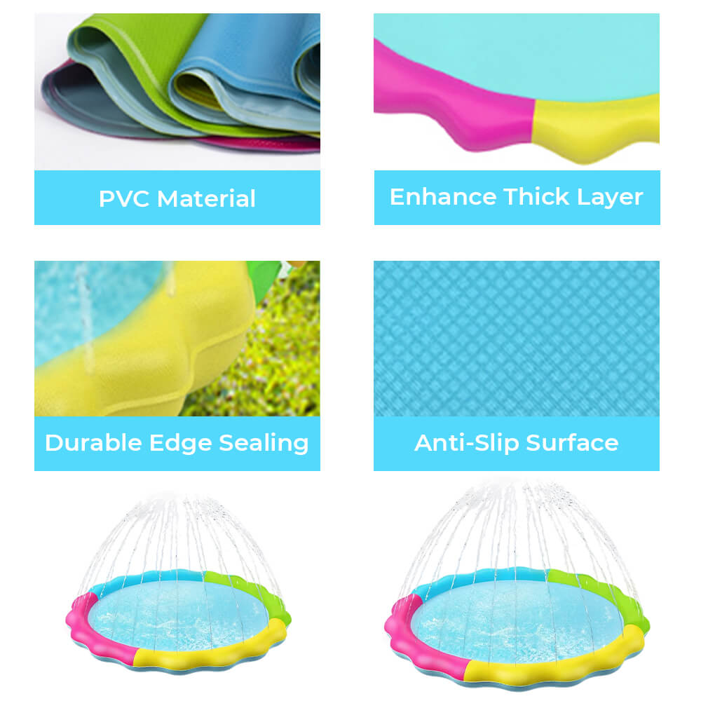 Verano al aire libre inflable Splash Play Mat perro rociador Pad