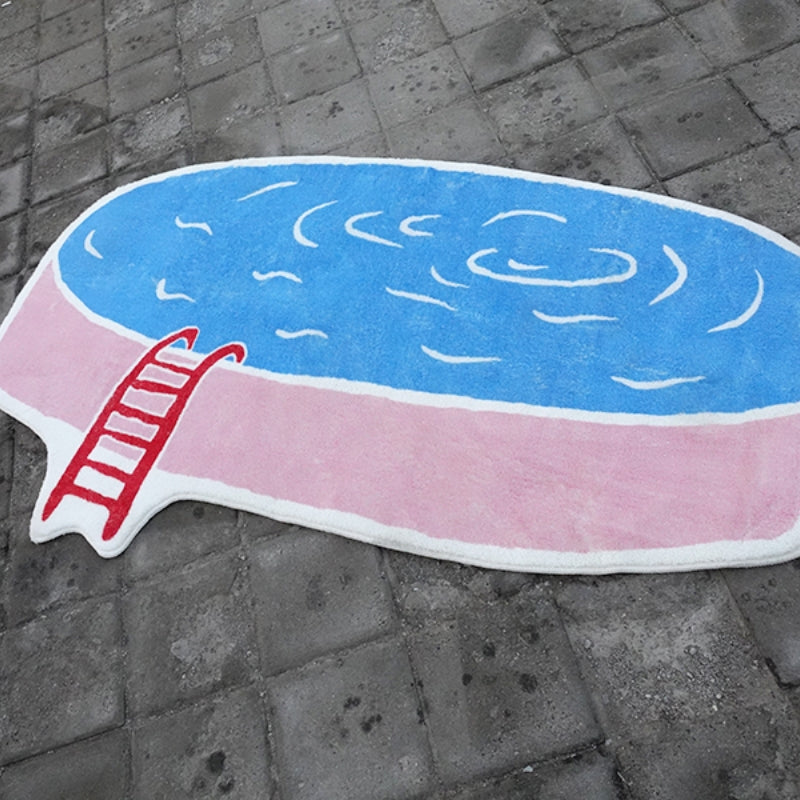 Alfombra con estampado de piscina Alfombra para mascotas copetuda Alfombra para mascotas