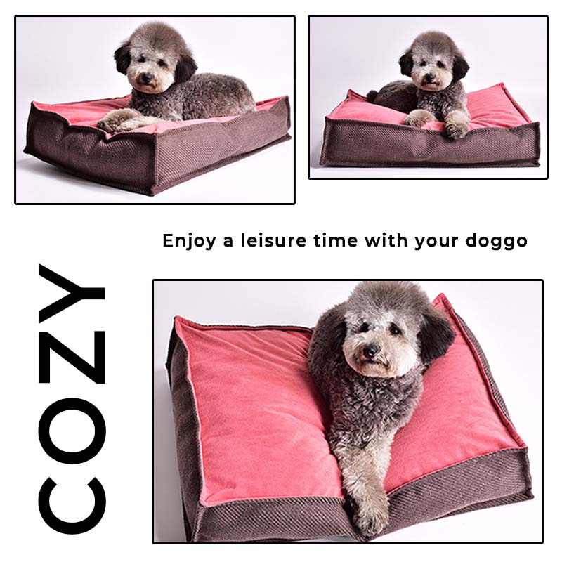 Vintage Clashing Colours Square Dog Bed Sleeping Mat