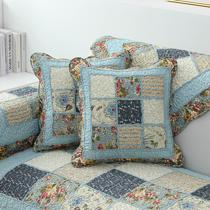 Couchbezug aus Baumwolle mit Vintage-Blumenmuster