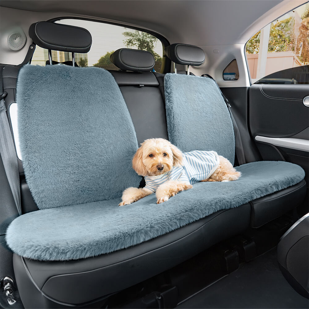 Housse de siège de voiture universelle pour chien humain en peluche chaude