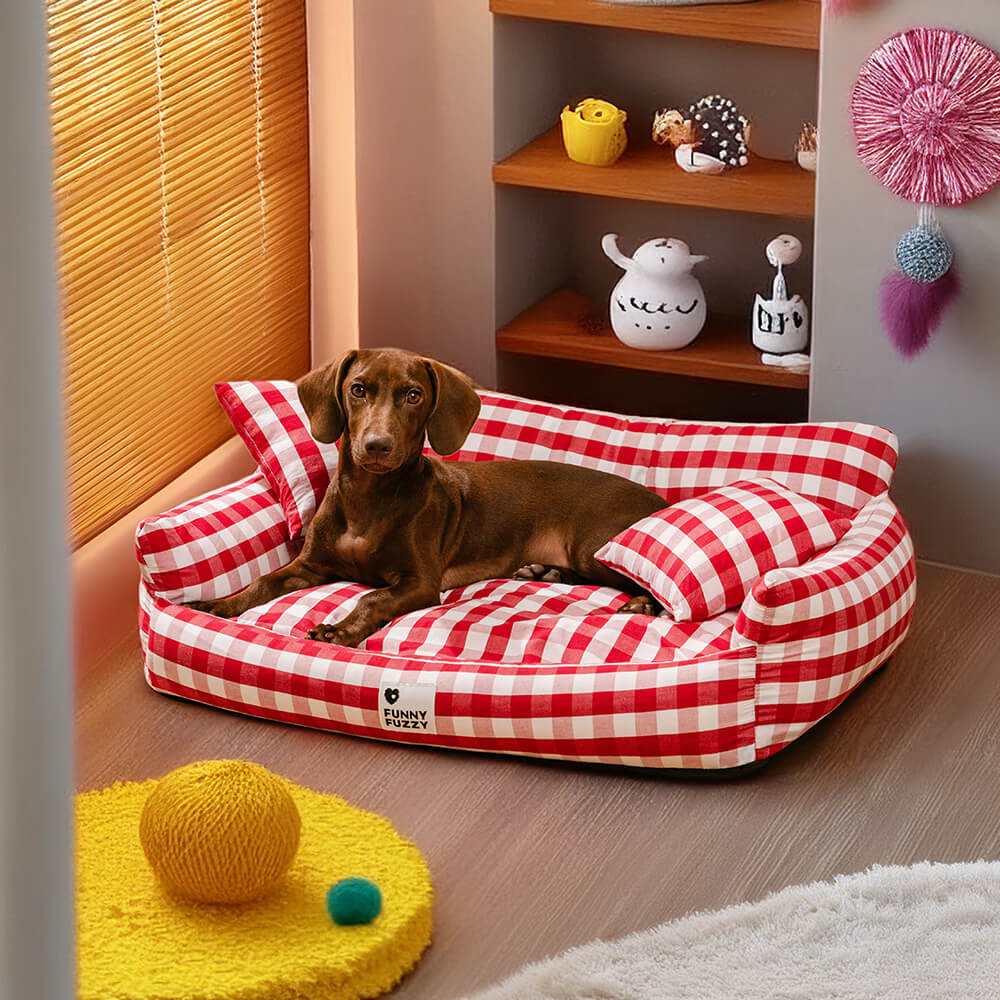 Good Things Leinen, atmungsaktives Komfort-Schlafsofa für Haustiere, Hundebett