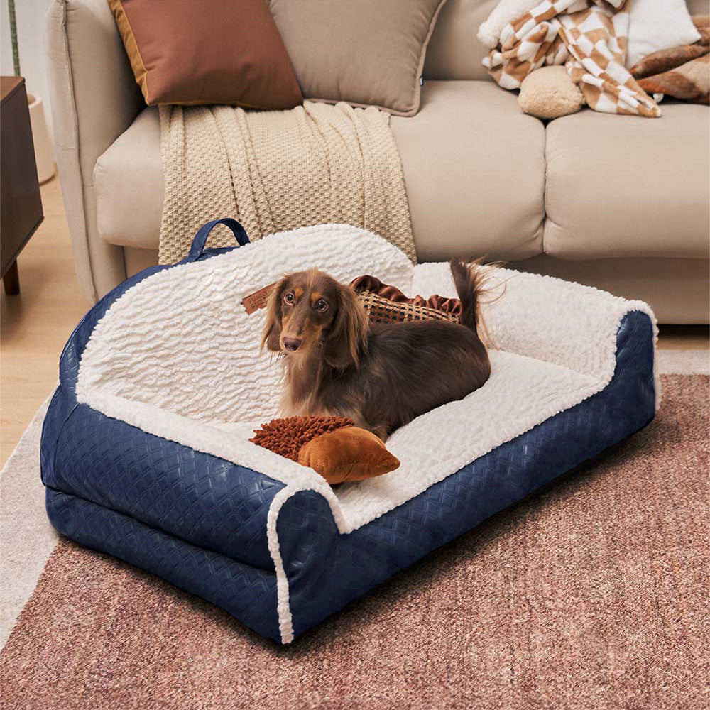 Classic Cozy Cushioning Pillow Bolster Dog Sofa Bed - Couch Potato