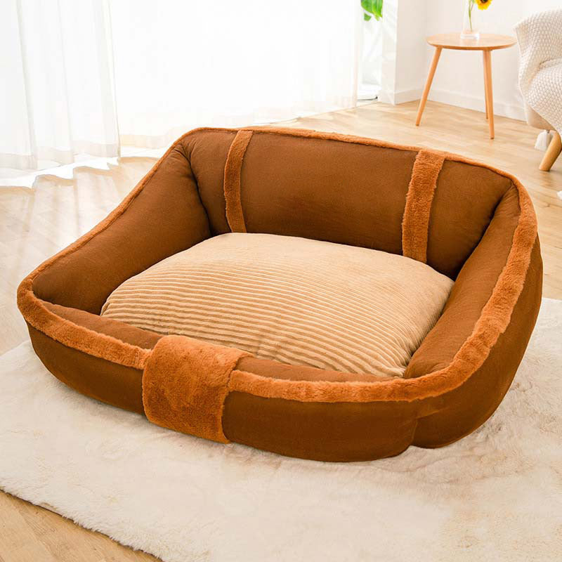 <tc>Sofá cama vintage grande y acogedor para perros</tc>