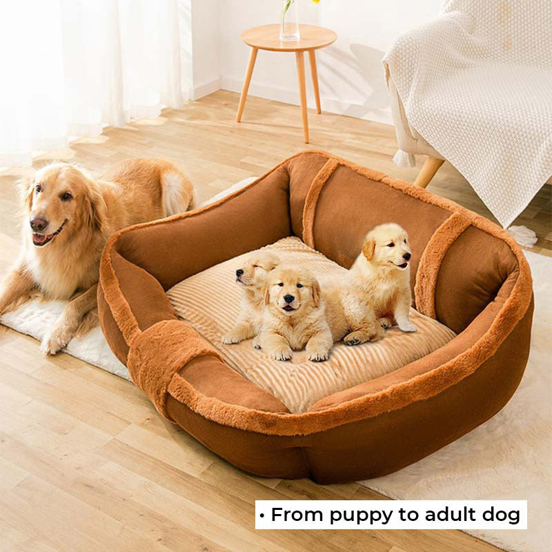 <tc>Sofá cama vintage grande y acogedor para perros</tc>