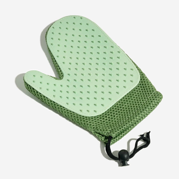 Glove di toelettatura per animali domestici - Spazzo mobile in silicone a doppio late