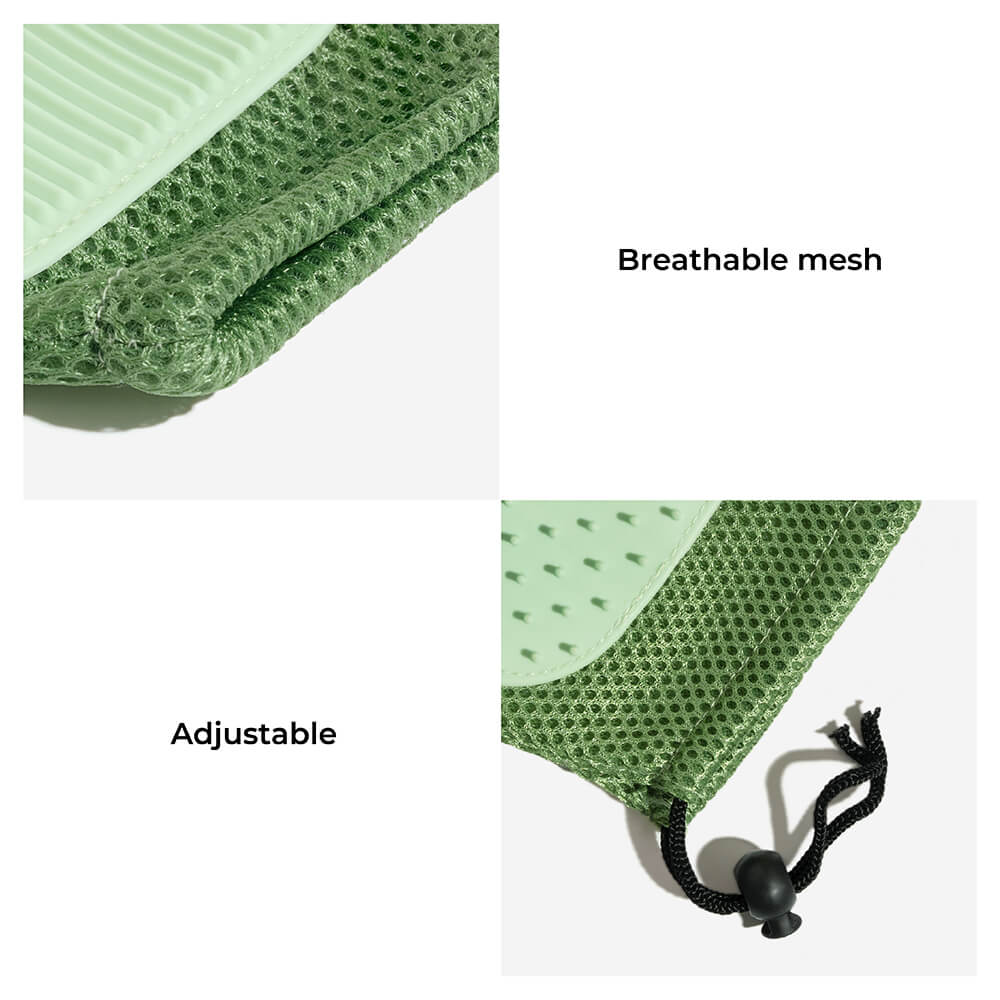 Gant de toilettage à brosse flottante en silicone double face pour animaux de compagnie