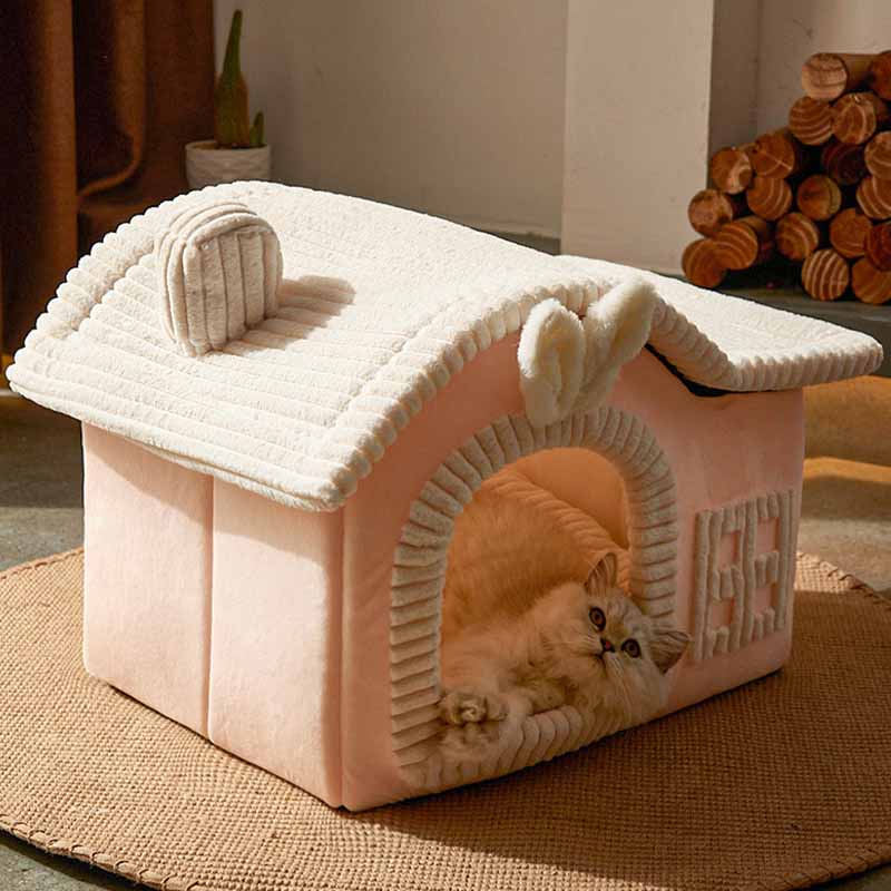 Lit pour chat semi-fermé House Design