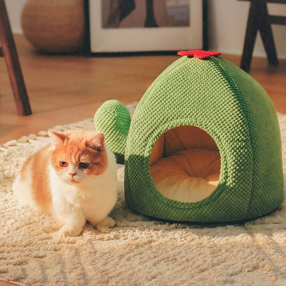 Cactus Shape Warm Cat  Bed