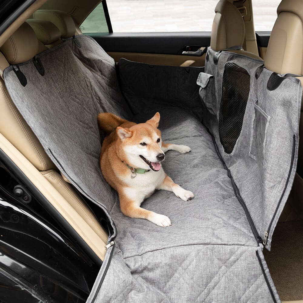 Housse de siège de voiture pour chien, imperméable, résistante aux rayures, en tissu Oxford, tissu cationique