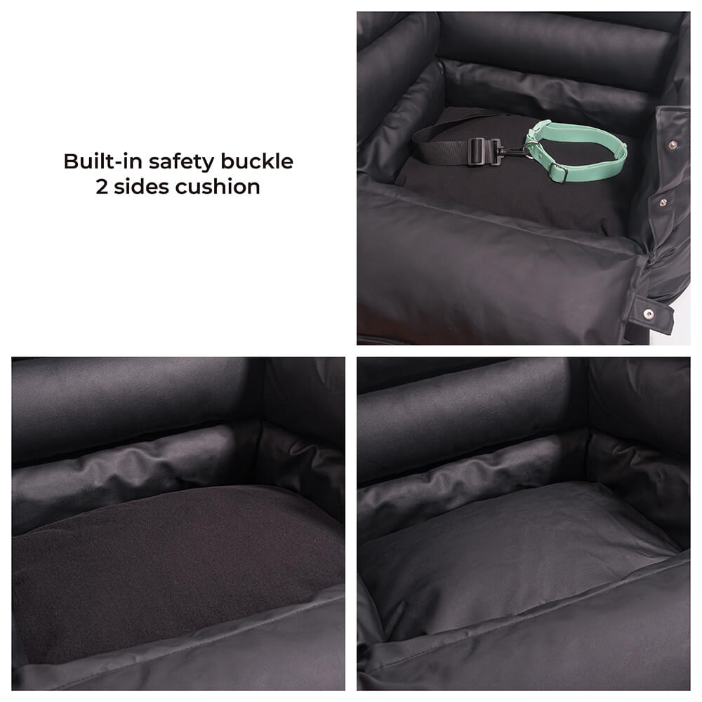 Cama con asiento de coche para mascotas para perros de cuero completo - Fort