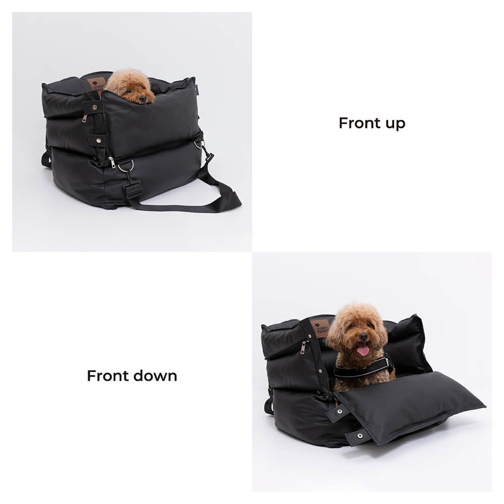 Cama con asiento de coche para mascotas para perros de cuero completo - Fort