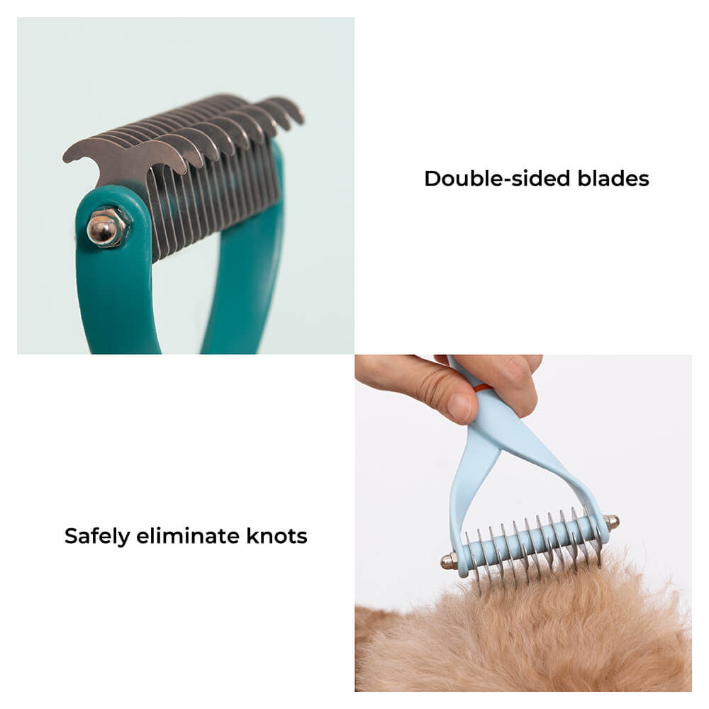 Pet Safe Dematting Comb Rake - Double Sided Blades