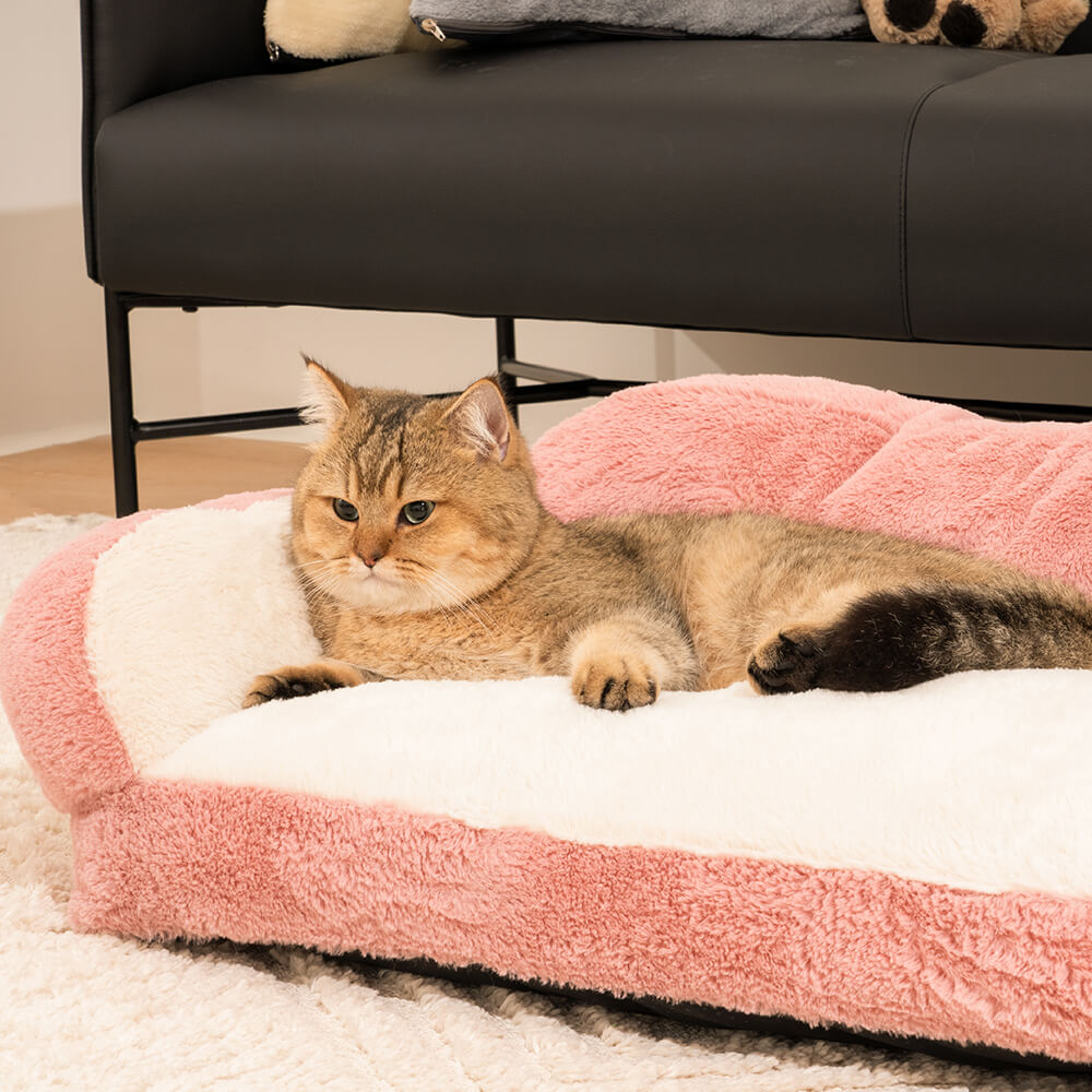 Modisches Freizeit-Plüsch-Sofabett mit warmer Katze