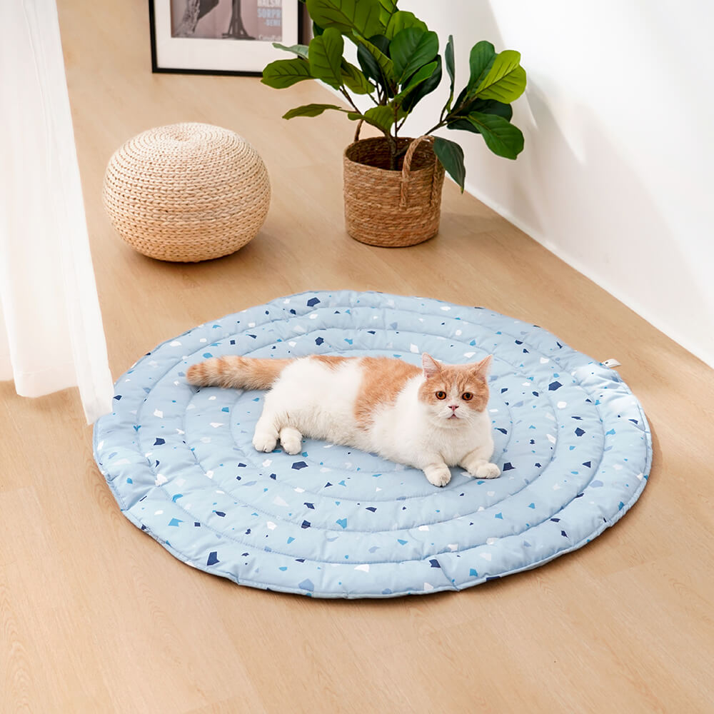 Manta Para Perros Alfombra humana con estampado de terrazo de elementos geométricos