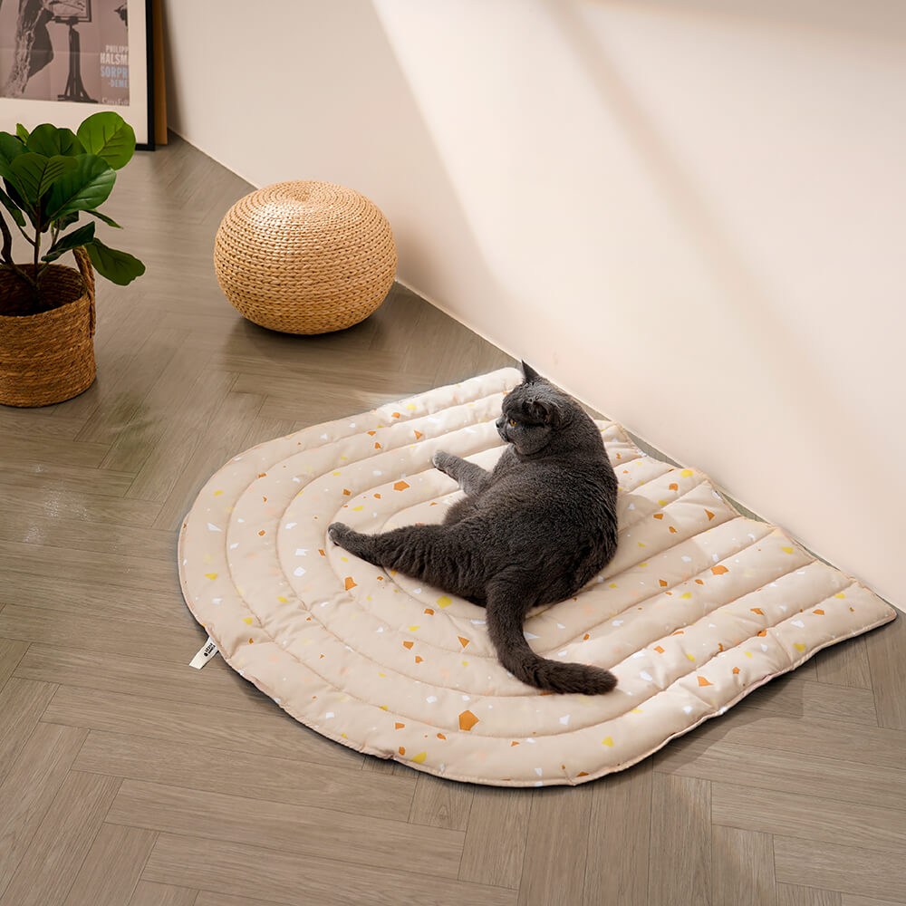 Manta Para Perros Alfombra humana con estampado de terrazo de elementos geométricos