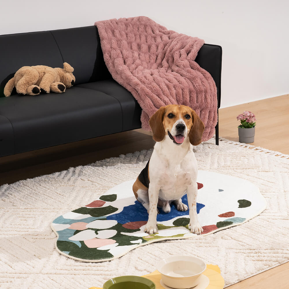 Tapis en peluche pour animaux de compagnie, hétérotype de forêt verte, tapis pour animaux de compagnie