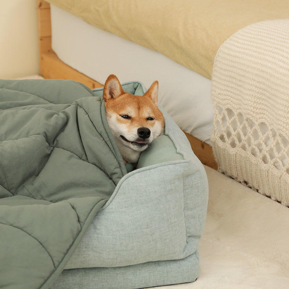 Blattförmige Hundedecke mit Donut-Hundebett, luxuriöse Hundegeschenke