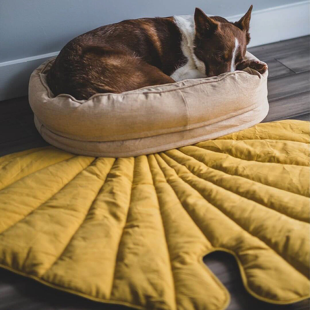 Couverture de chien de forme de feuille avec des cadeaux de luxe de chien de lit de chien de beignet