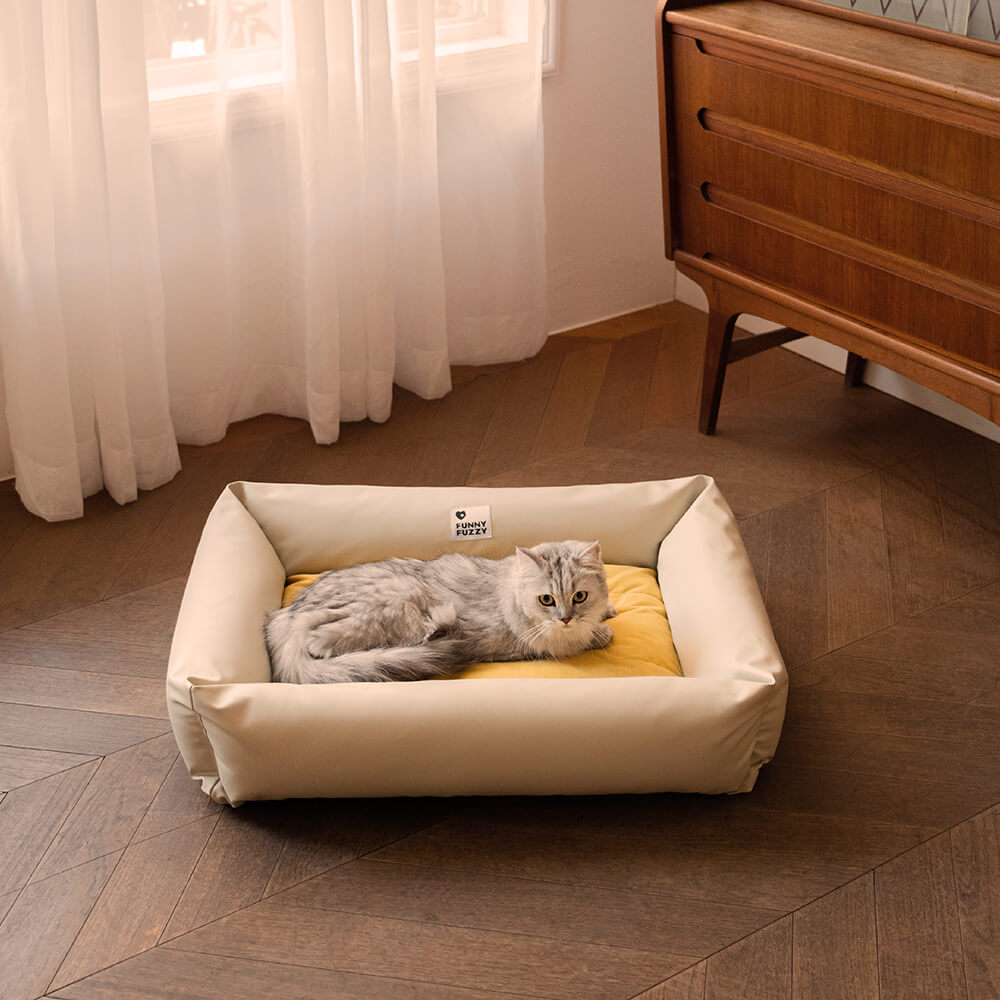 Cama acogedora impermeable para perros Leathaire