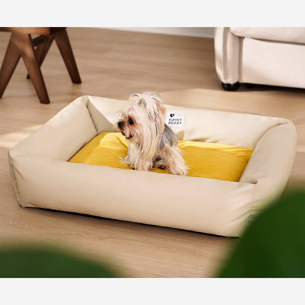 Cama acogedora impermeable para perros Leathaire