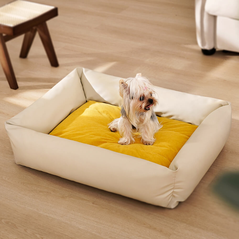 Cama acogedora impermeable para perros Leathaire