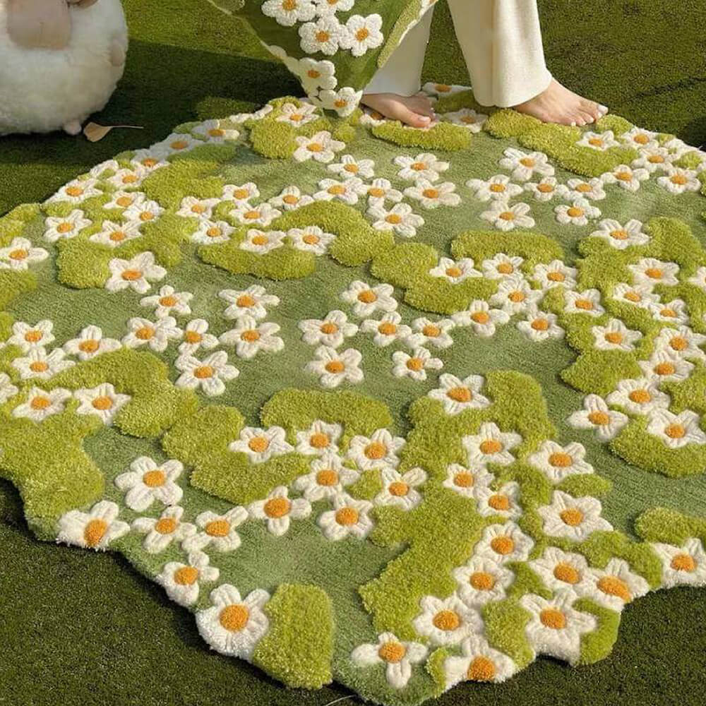 Alfombra de musgo de lujo Alfombra para mascotas de lana tejida a mano Alfombra para mascotas