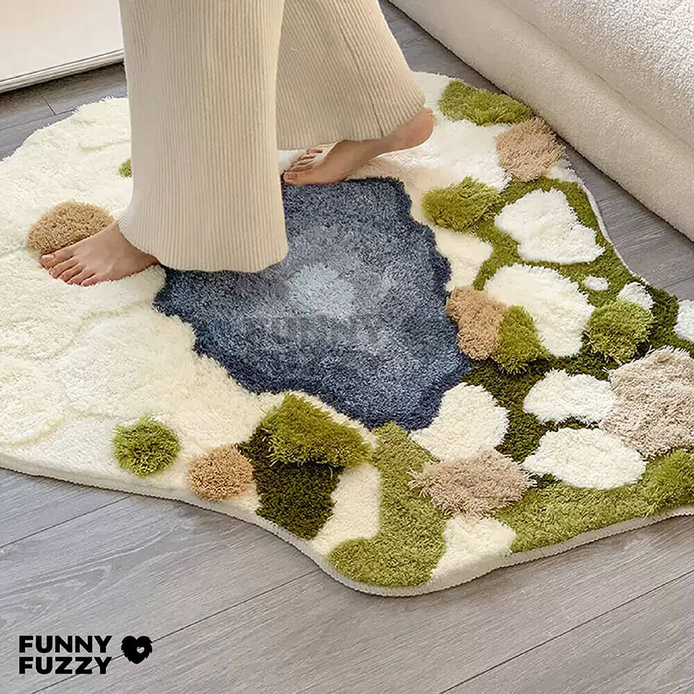 Tapis de mousse de luxe Tapis pour animaux de compagnie en laine touffeté à la main