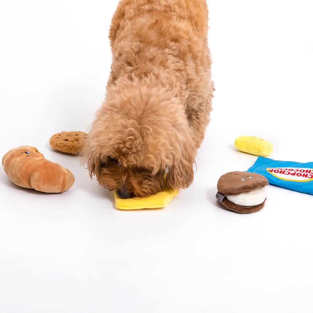 Jouet pour chien en peluche grinçant - Boulangerie